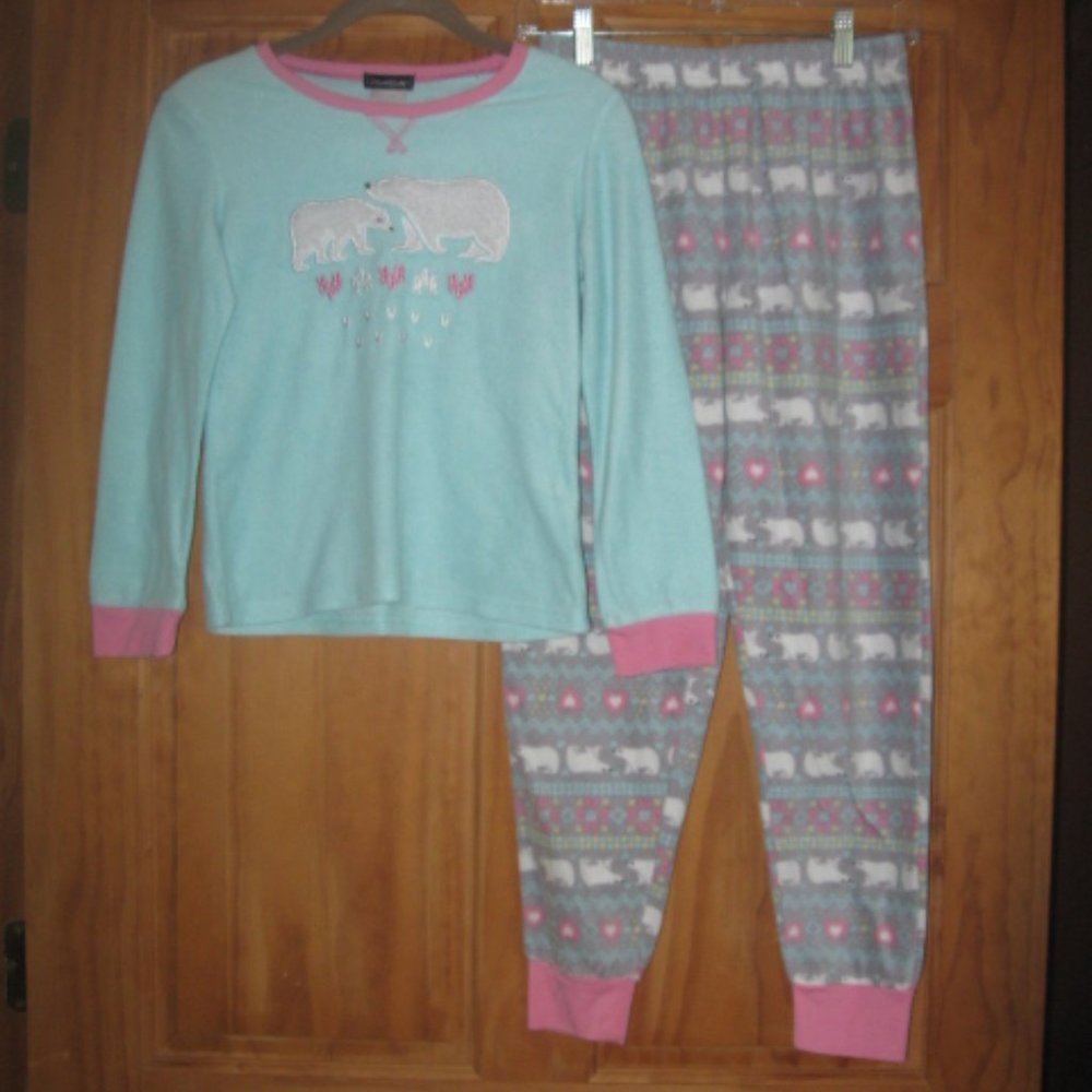 Girls Cuddl Duds Matching Pajama Set